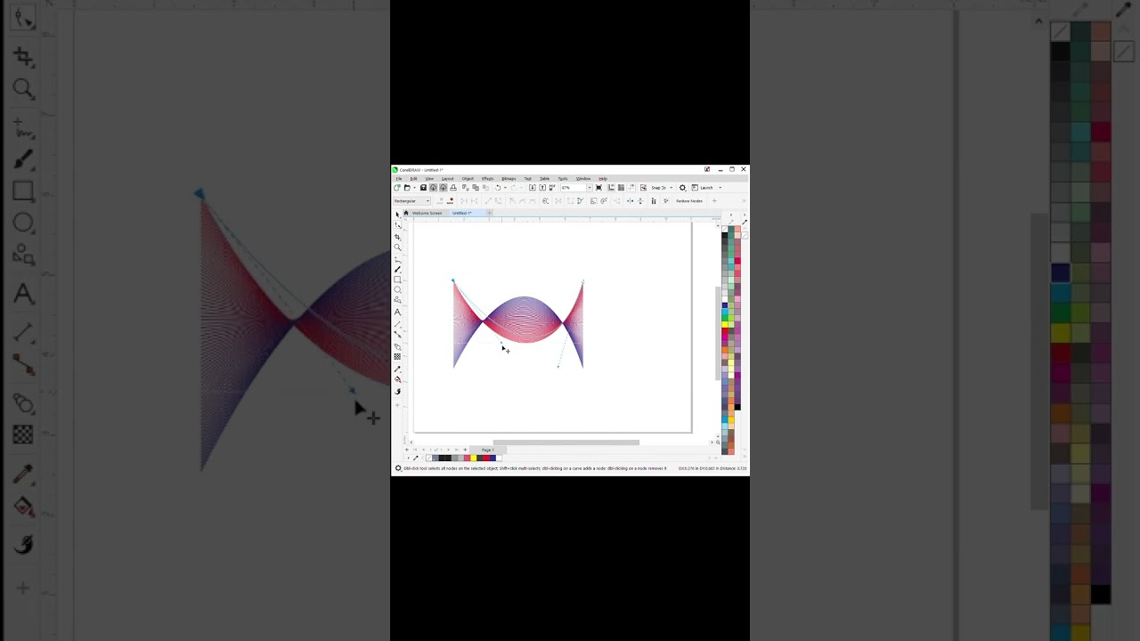 Rainbow Line Art | CorelDRAW Colorful Waves Tutorial 🎨🌈