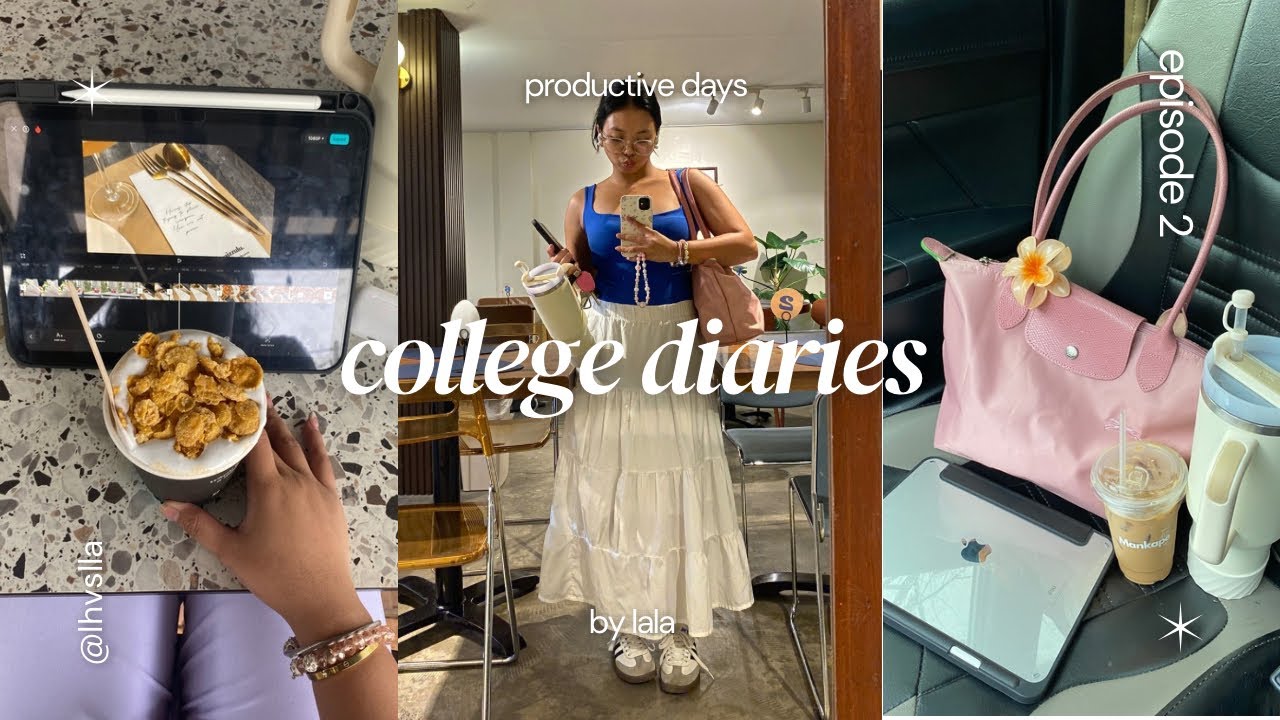 UNI VLOG | product demo, study with me, productive days 📚🖇️🧸🧋