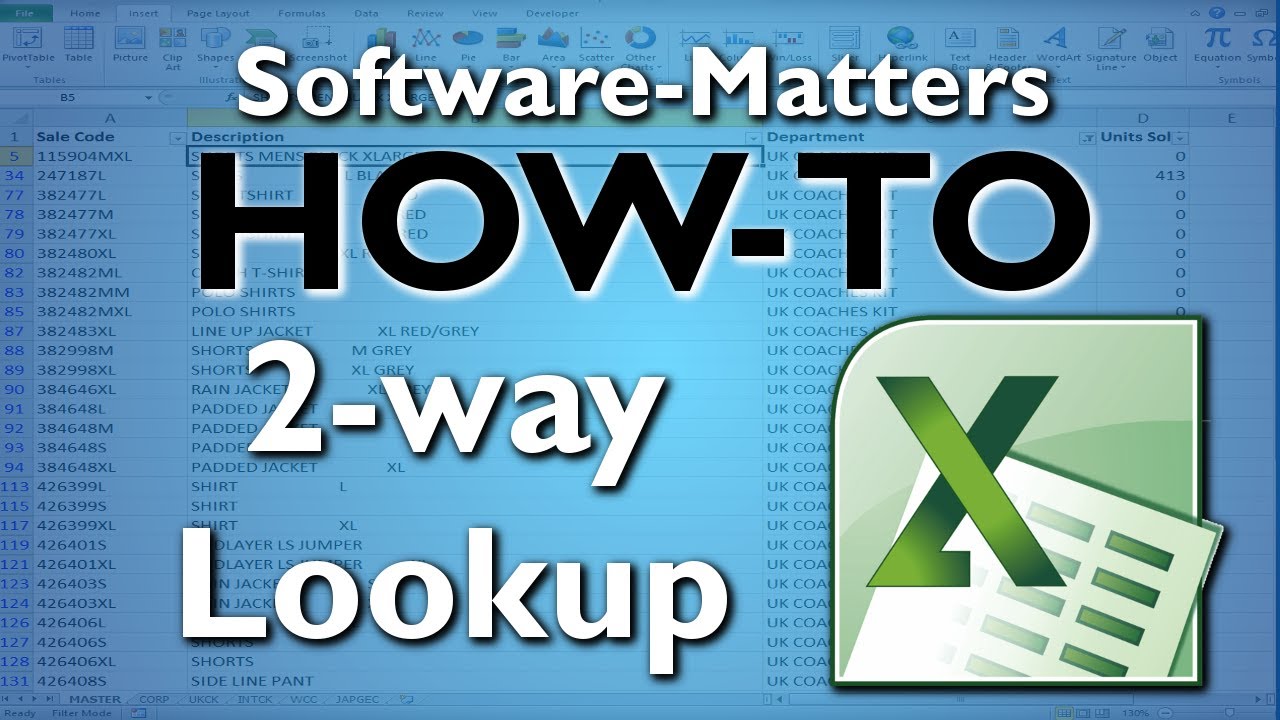 How to do a 2-way Lookup in Excel - Advanced MATCH and VLOOKUP Tutorial