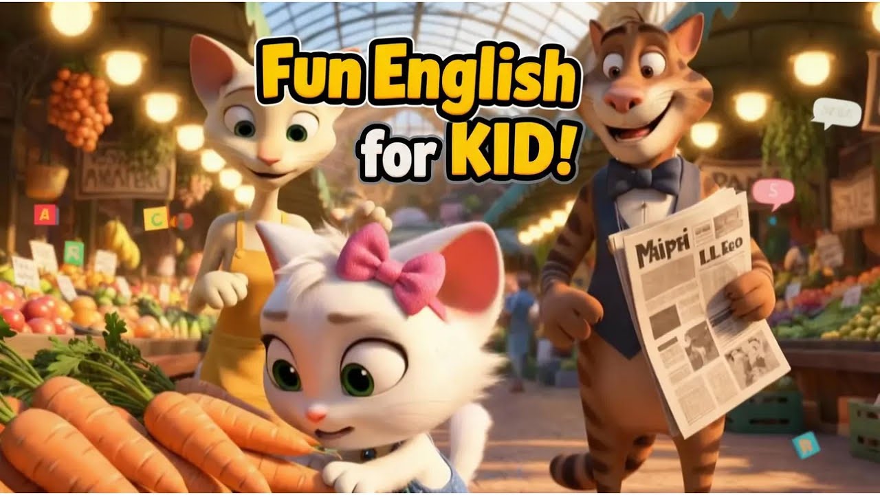 Mimi’s Market Mission: Learn Numbers 1-10 & Fruit Names! 🐱🍎 | Educational Story for Kids