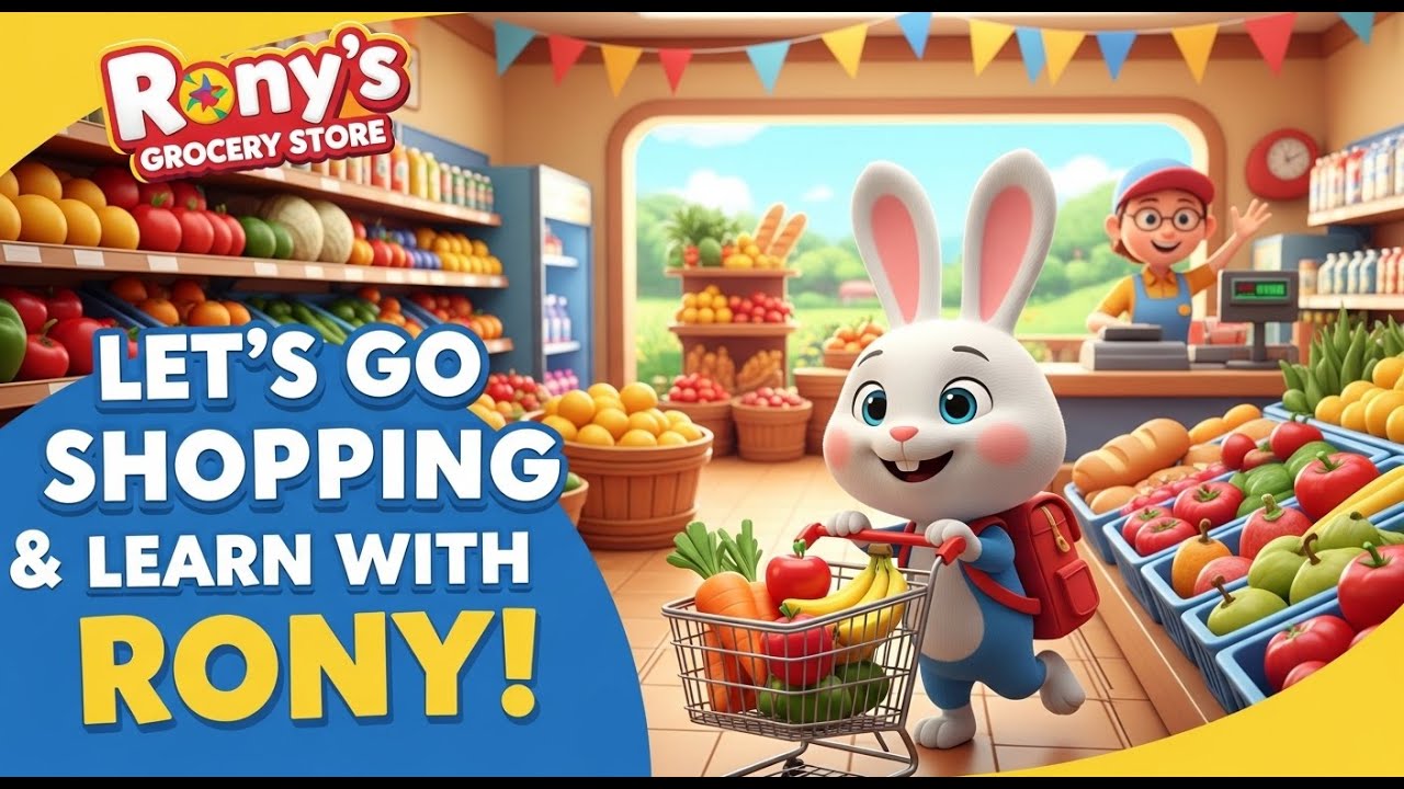 Rony’s Grocery Store Adventure | Learn Food, Colors & Manners for Kids