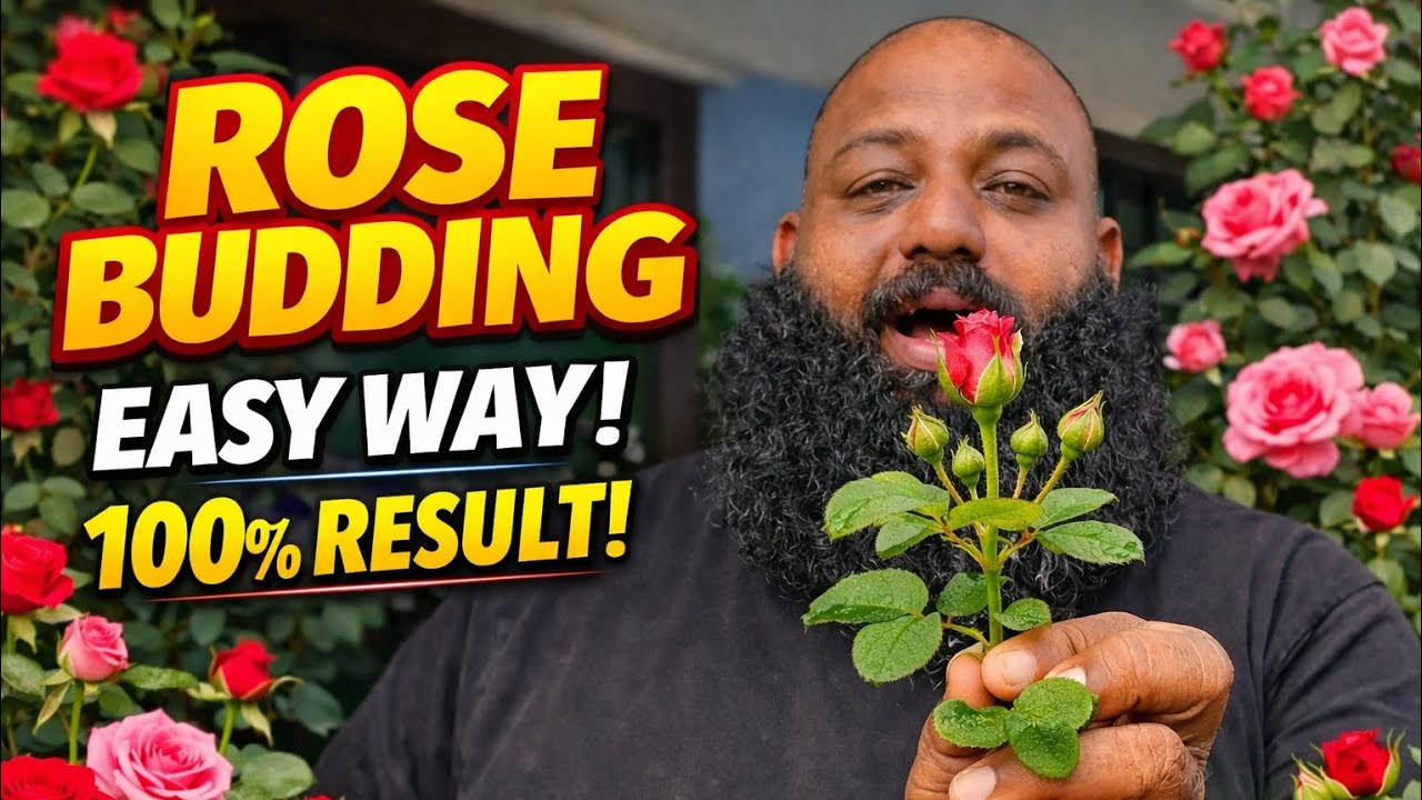 Rose Budding Easy Way 🌹 | 100% Success Method | Rose Grafting Step by Step Malayalam