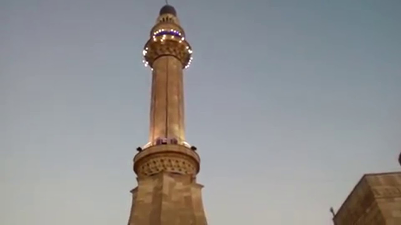 رفع اذان المغرب بصوت احمد عبد الله في جامع النداء بمقام الحجاز
