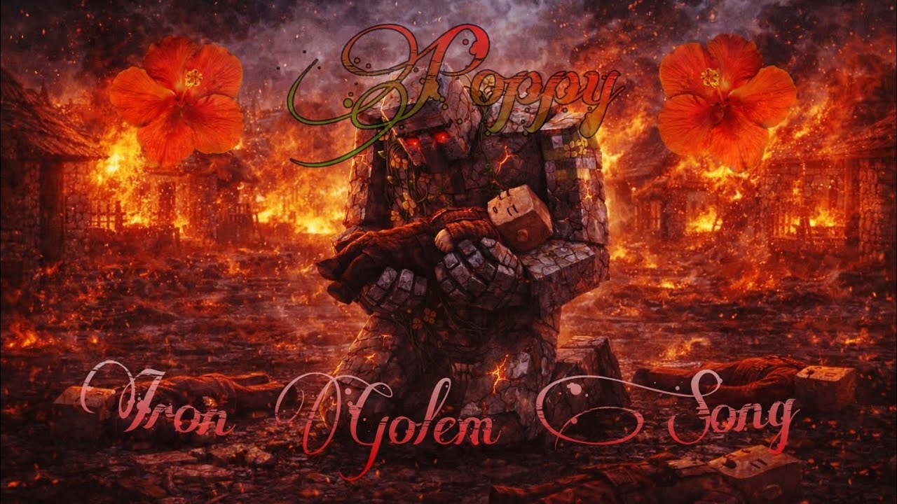 Iron Golem ⬜🌿 - Poppy 🌹| Sad Minecraft Rock Song