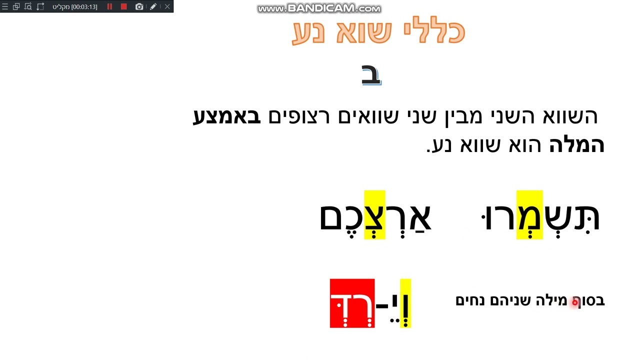 כללי שוא נע בהיר וקל.