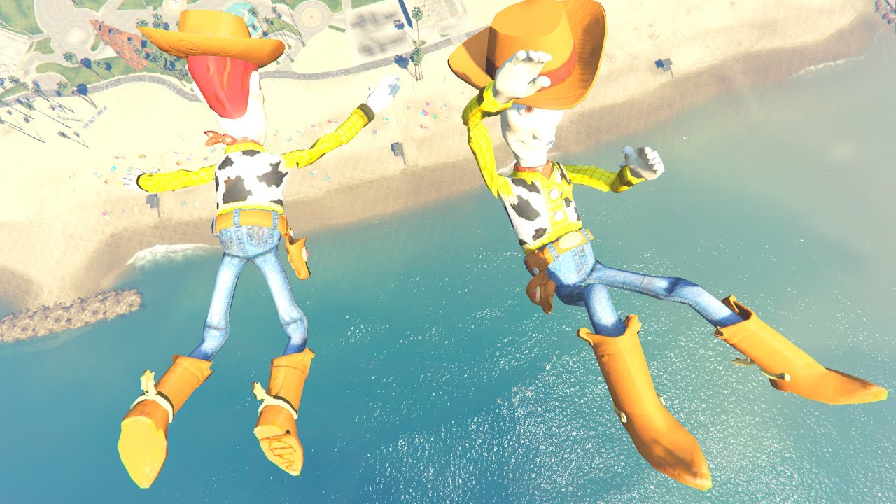 GTA 5 Water Ragdolls WOODY | Jumps/Fails vol.28 (Euphoria physics Funny Moments)