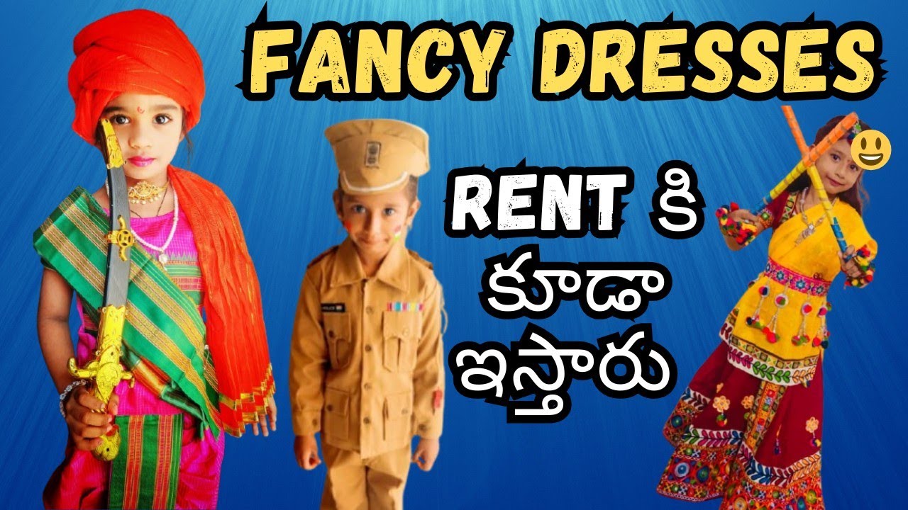 Kids fancy dresses for competition / freedom fighters dresses / dresses for rent