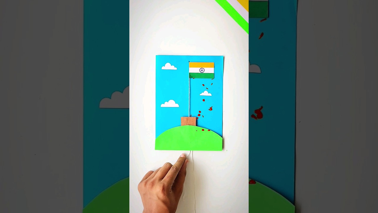 🇮🇳 Flag hoisting card , Independence day card