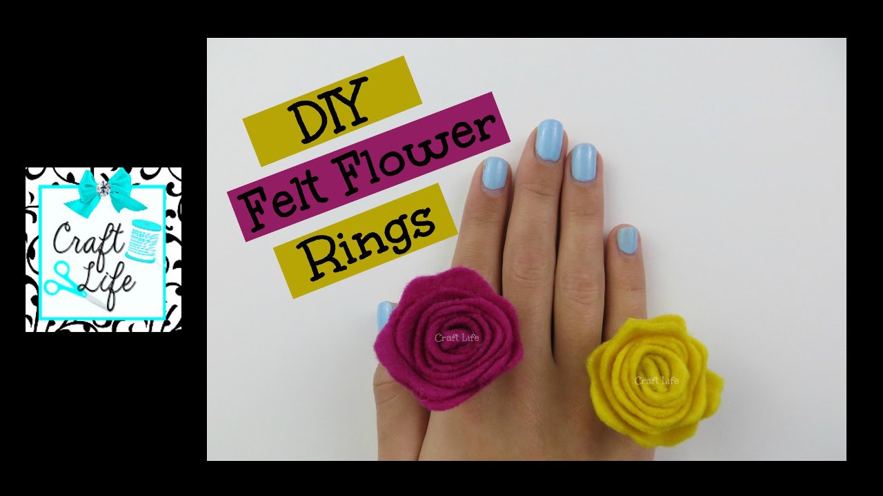 Craft Life ~ DIY Felt Flower Rose Ring Tutorial