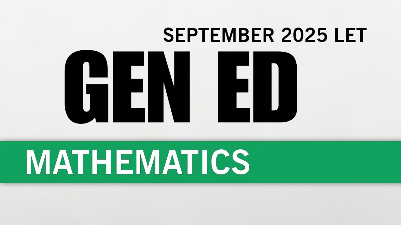 Gen Ed Math | September 2025 LET