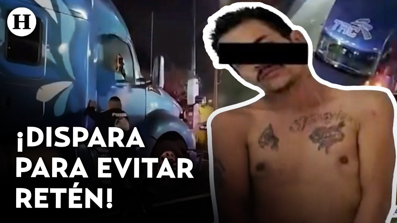¡Persecución de película! Trailero dispara a policías para evitar operativo en La Paz, Edomex