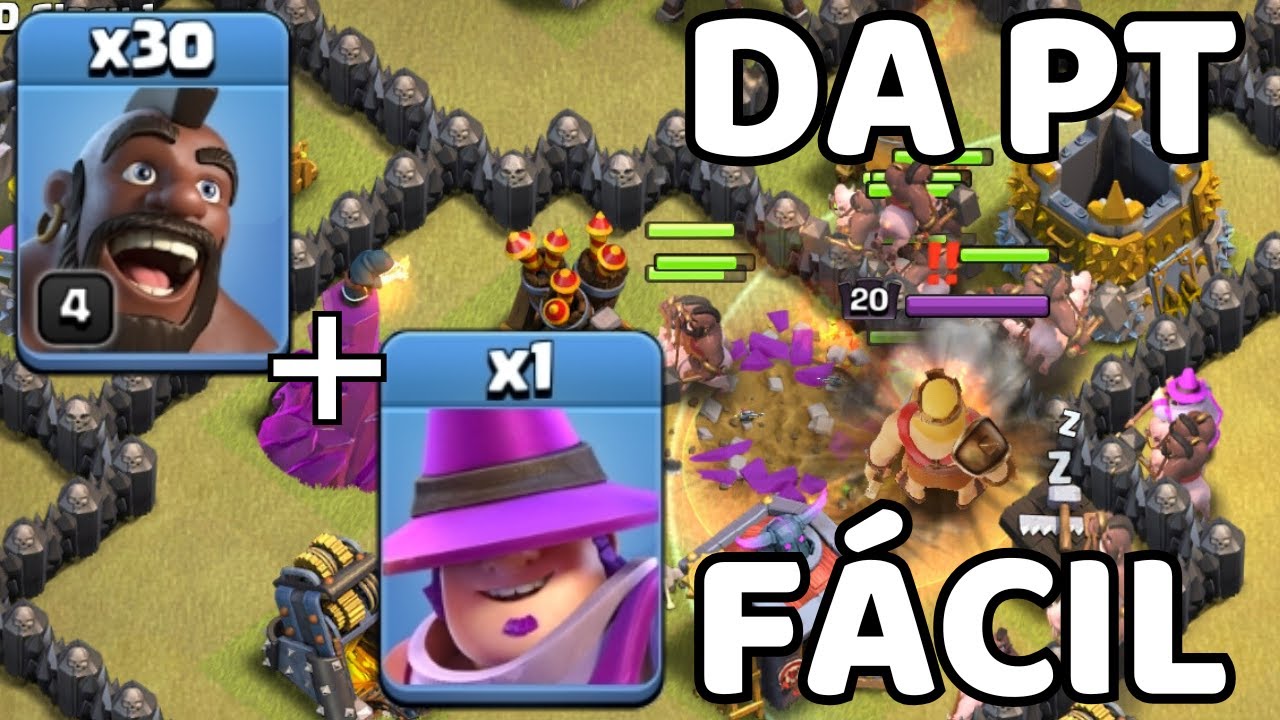 Como Dar PT Em CV8: Com Essa Estratégia é PT Fácil Em CV8 - Clash Of Clans