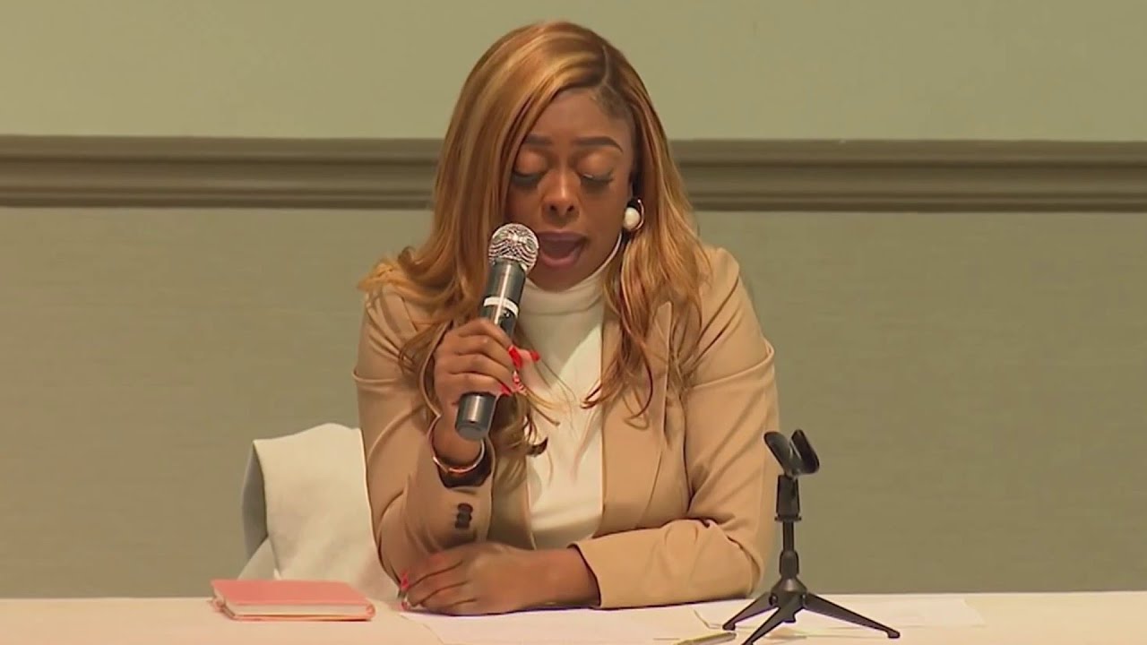 Tiffany Henyard SPARS with Thorntown Township trustees in special meeting