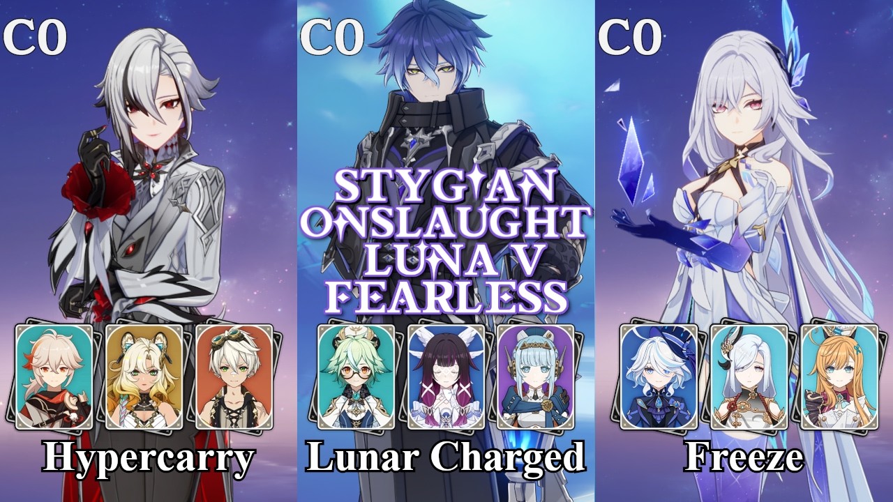 Stygian Onslaught Fearless | C0R1 Arlecchino | C0 Flins | C0R1 Skirk | Genshin Impact 6.4 Luna V