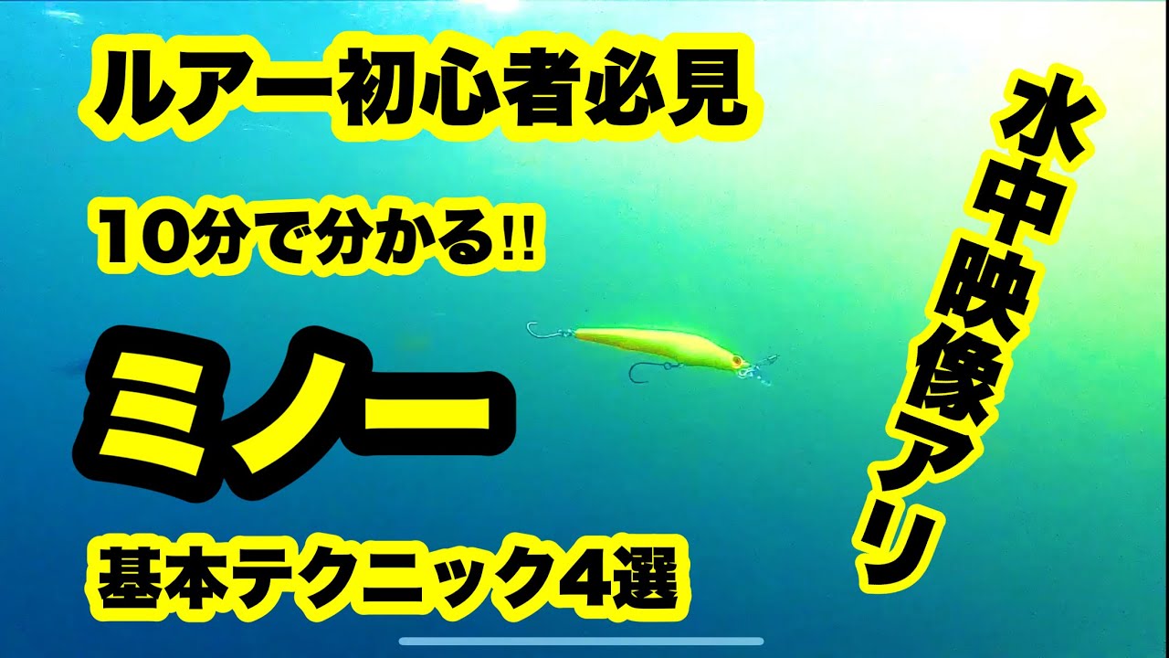 ミノーの使い方 【タダ巻き】【トゥイッチ】【ジャーク】【ストップ&ゴー】