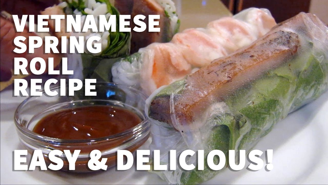 How to Make Vietnamese Fresh Spring Rolls - Goi Cuon with Shrimp and Pork