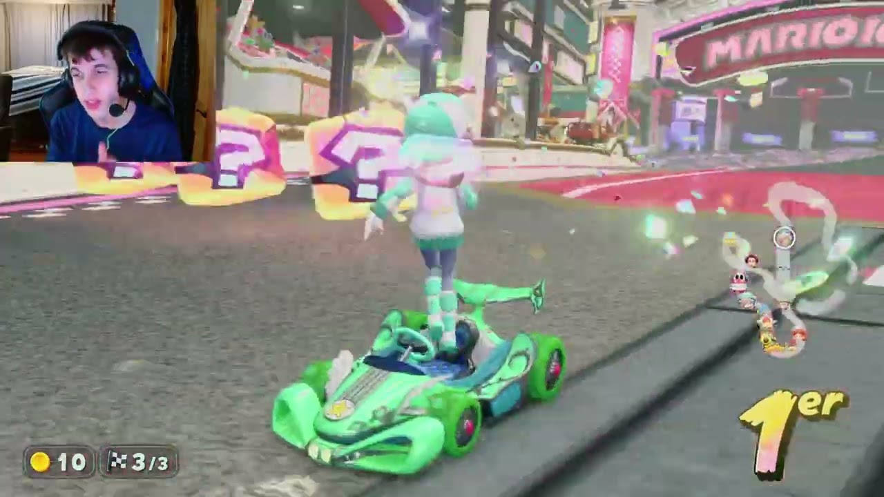 MARIO KART WORLD LA PISTE DE COURSE LE BATEAU VOLANT