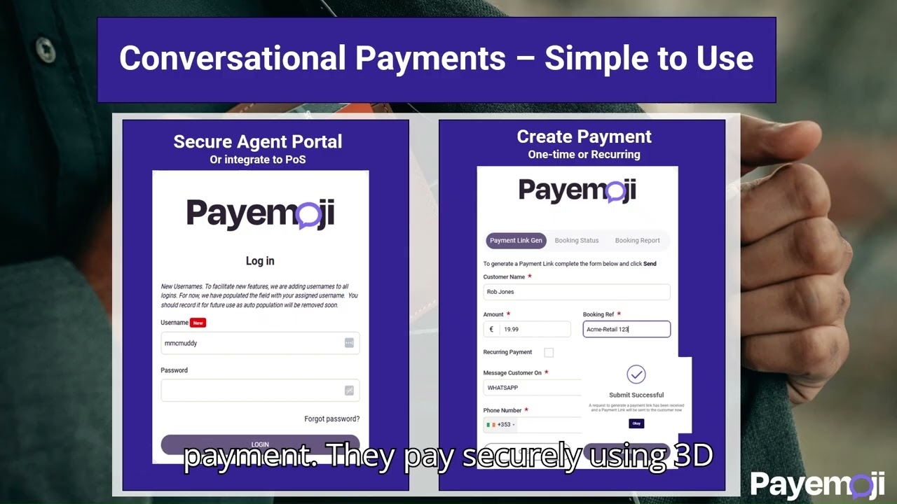 Payemoji Conversational Payments   Onetime Recurring Transactions