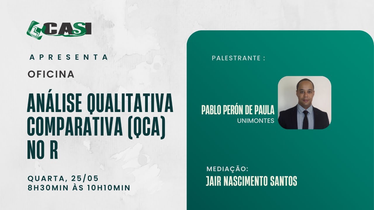 Oficina: Análise Qualitativa Comparativa (QCA) no R.