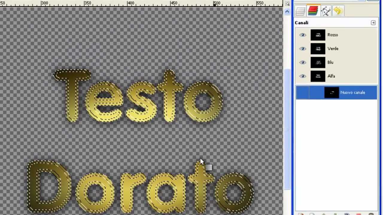 GIMP [ITA] - Effetto testo dorato