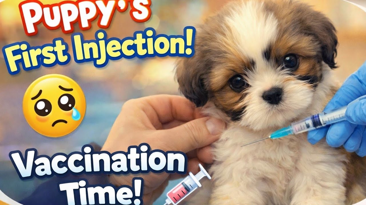 Puppy’s First Injection – A Brave Little Moment! 🐾💉#CutePuppy #DogShorts #AnimalLove #YouTubeShorts