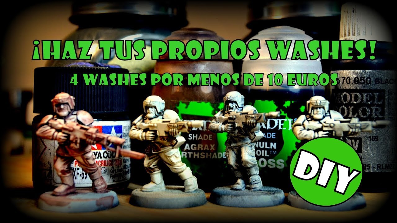 Haz tus propios lavados caseros para miniaturas / How to make homemade washes for miniatures