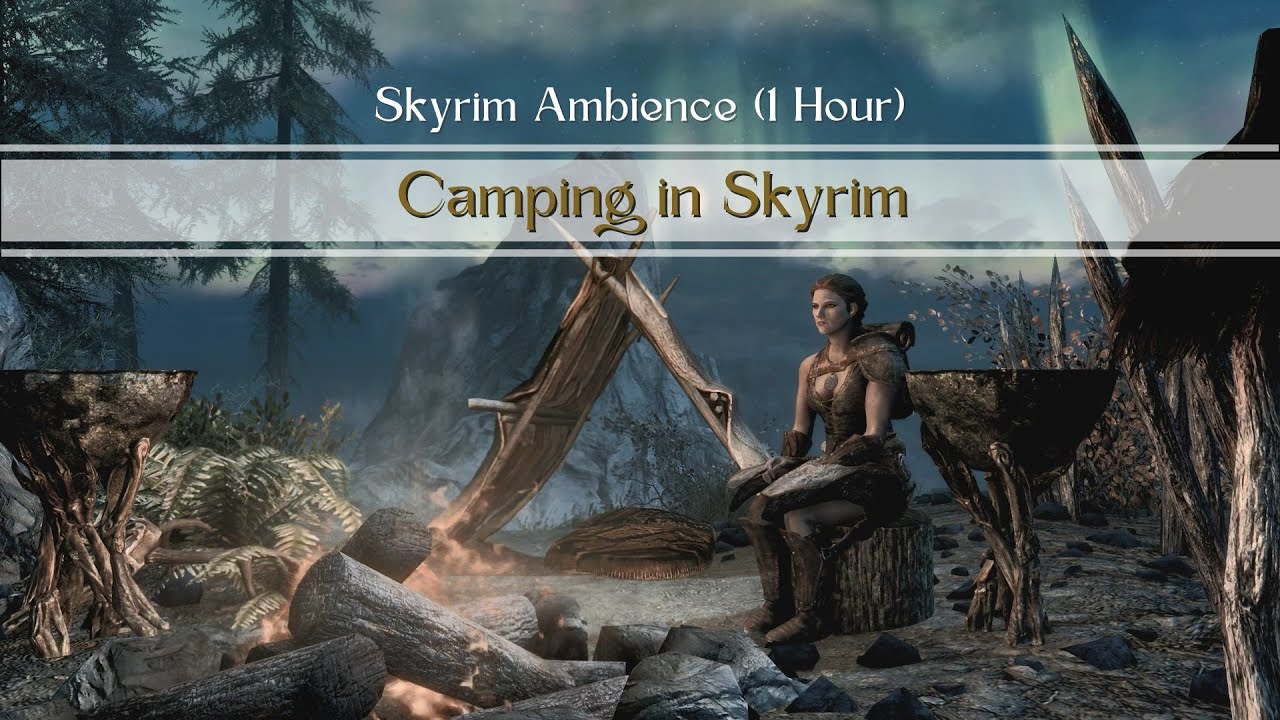Camping in Skyrim _ Cozy Ambience