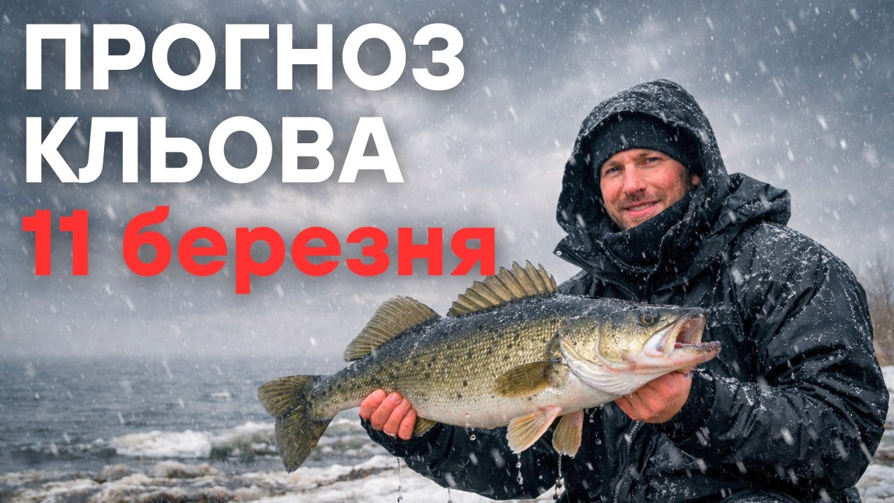 Прогноз кльова на 11 березня 2026 | Календар рибалки