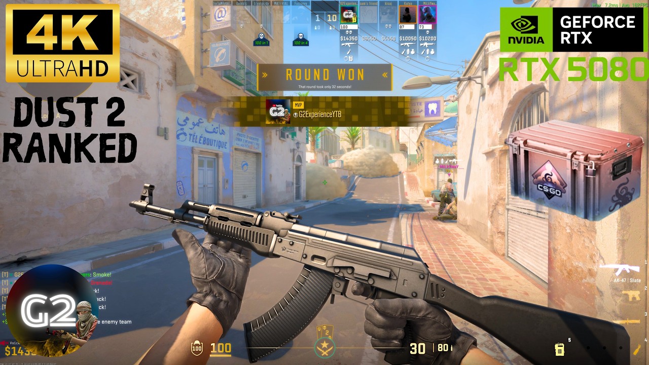 Counter Strike 2 | RTX 5080 | Ultra Settings 4K Gameplay (No Commentary) Dust2