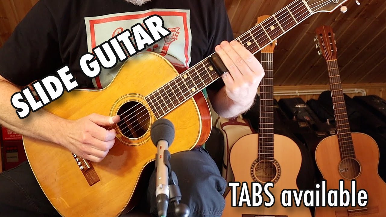 Open G Slide Blues Guitar on a 1947 Levin Parlor Guitar (Photogram Blues) TABS + LESSON available