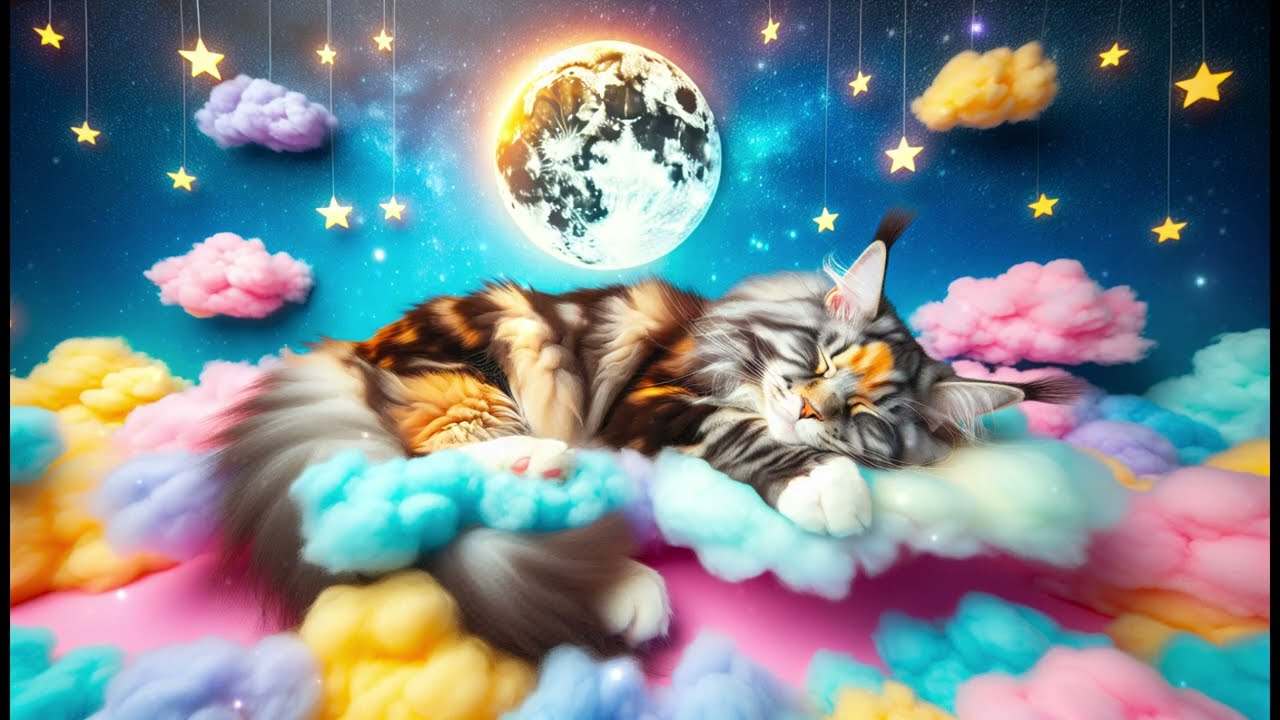 Maine Coon Lullaby：Soothing Music Under the Starry Sky #lullaby #sleep #relaxing #pets #calm #zen