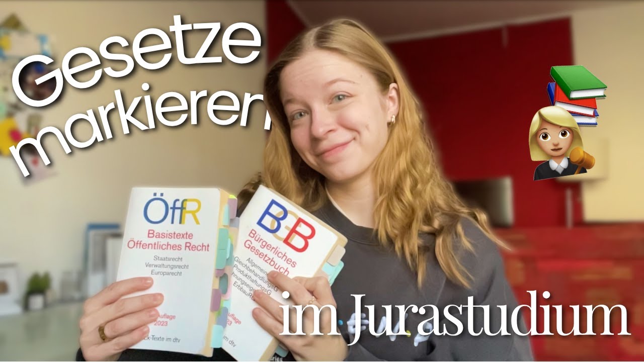 GESETZE MARKIEREN im Jurastudium | Marlenes Mind