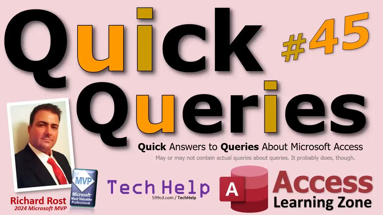 Microsoft Access Quick Queries #45: Access Relationships, VB New Line, SharePoint Migration, Backups