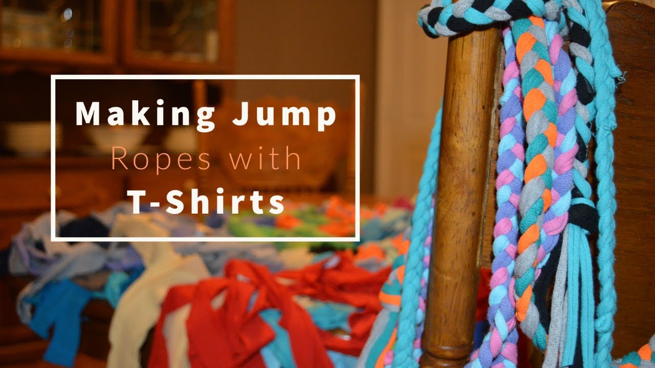 DIY Making Jump Ropes out of T- Shirts