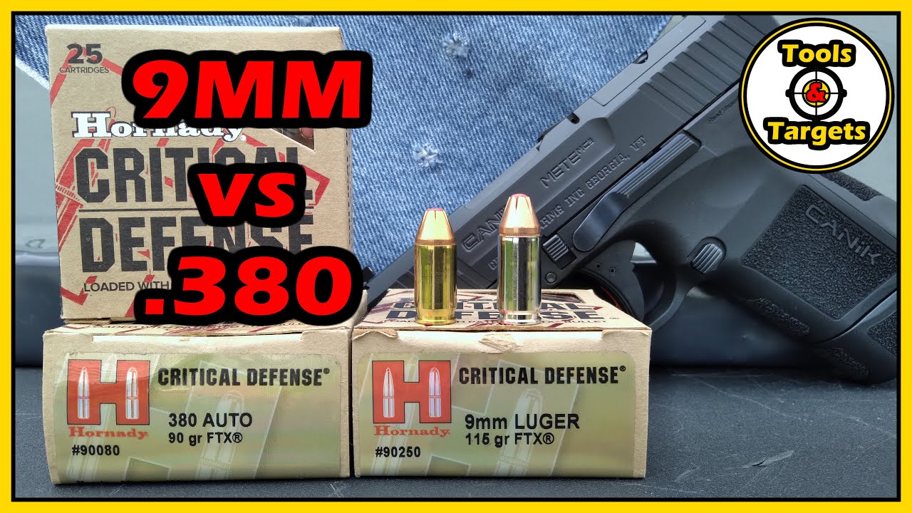 9MM против .380 ACP!...Тест патронов Hornady Critical Defense.