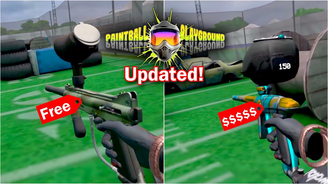 Free VS Paid Guns In Paintball Playground VR - Is It Worth The Money?