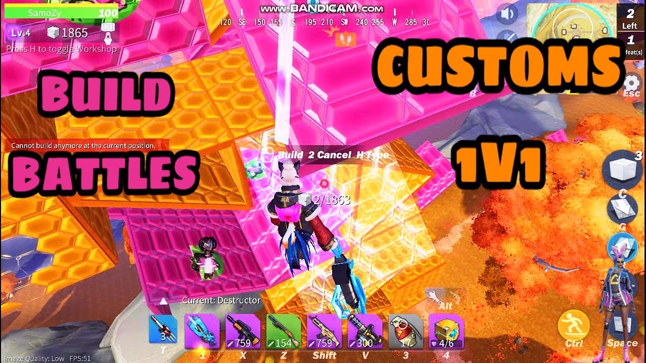 CRAZIEST Customs 1V1 / INSANE Build Battles Creative Destruction Montage
