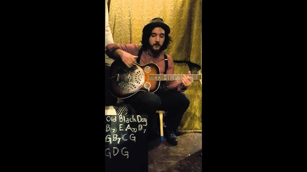 'Old Black Dog' with chords played by Charlie at Heretic House