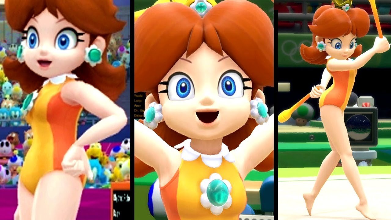Mario and Sonic at the Olympic Games ALL GYMNASTICS SONGS with DAISY (Wii U)