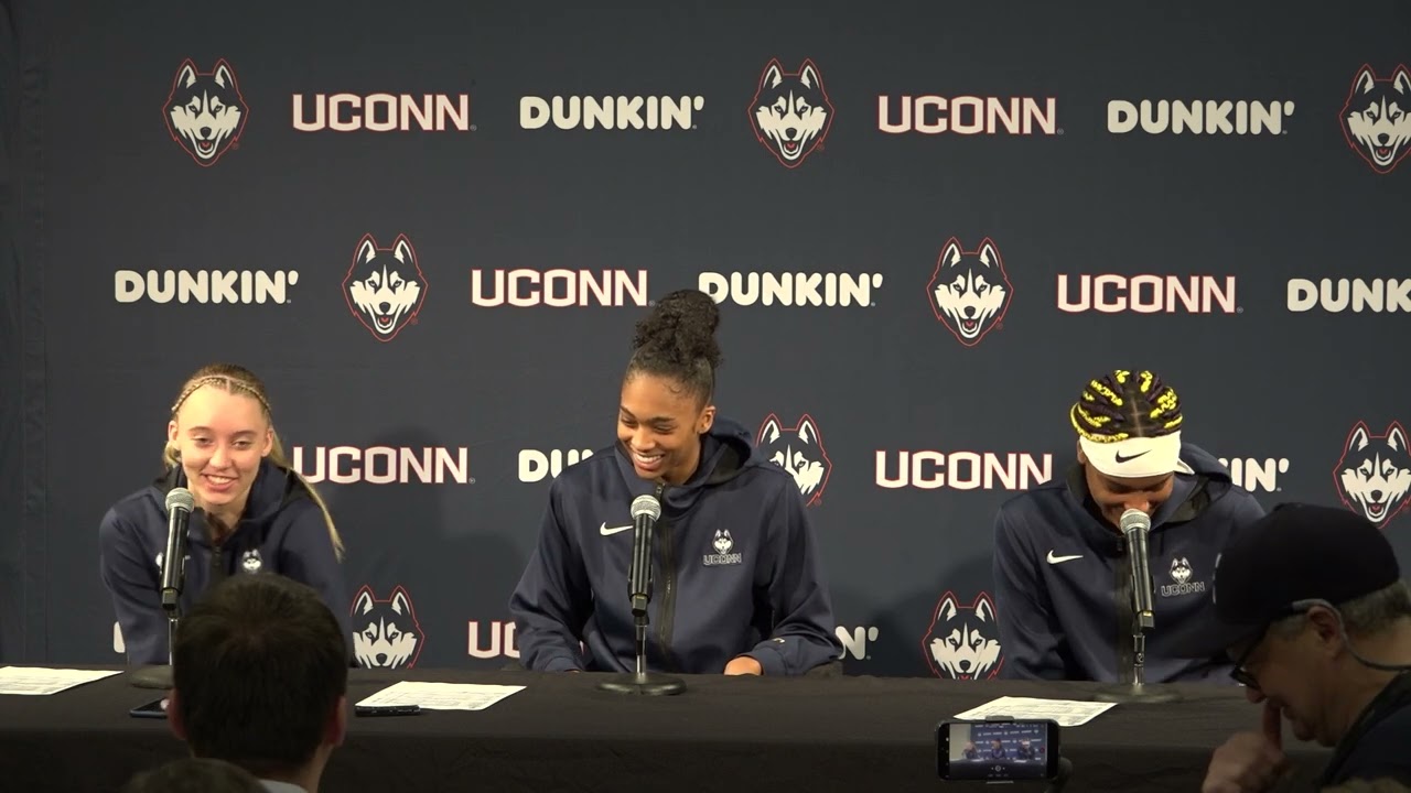 Paige Bueckers, Aubrey Griffin, and Aaliyah Edwards Press Conference 12-16