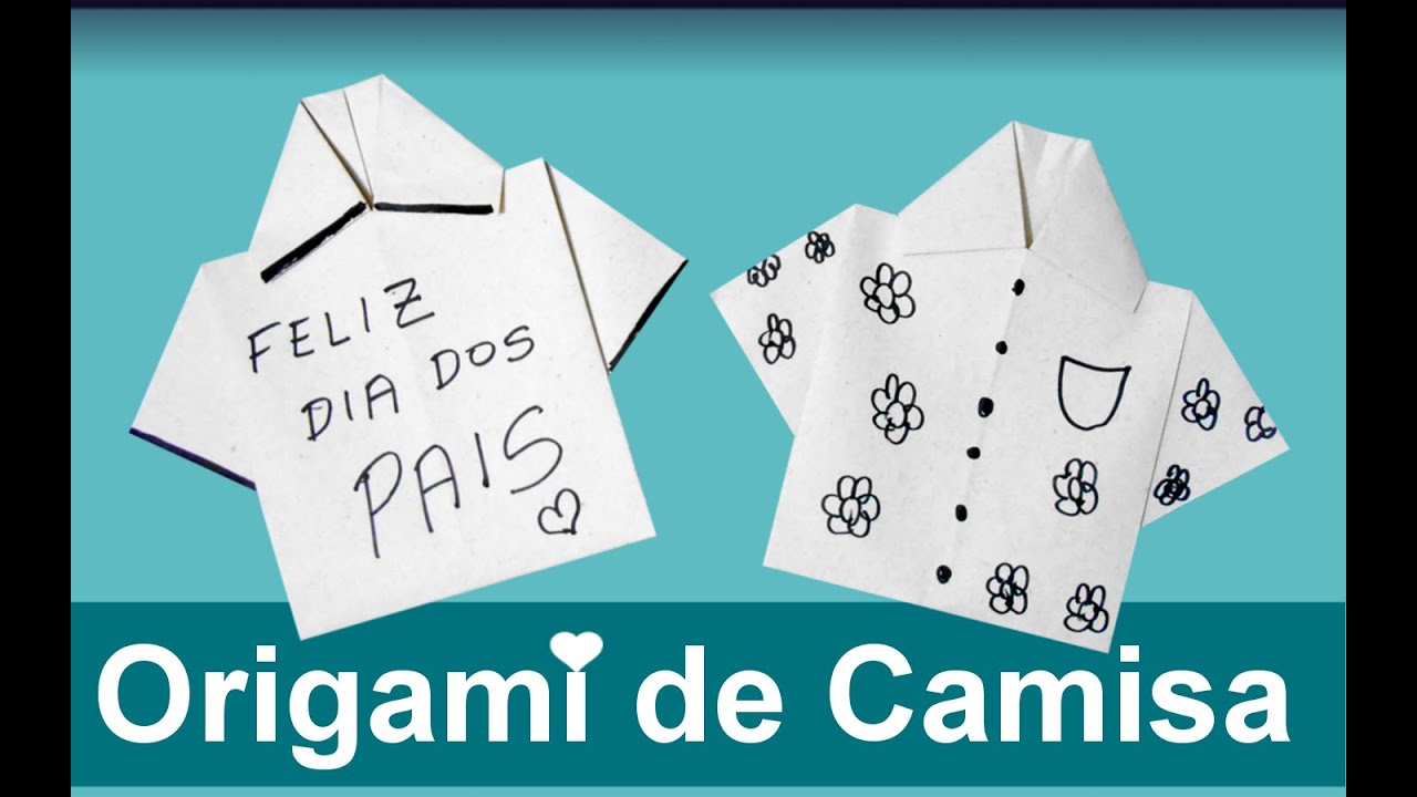 Como fazer Origami de Camisa - Para o Dia dos Pais