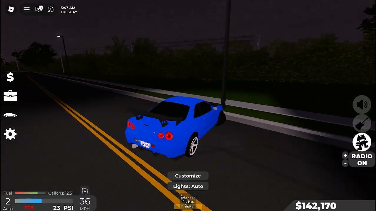 Roblox drifting around with music