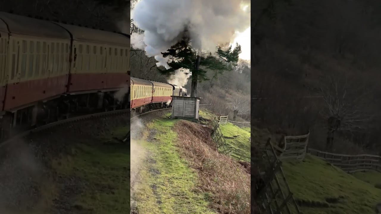 No. 5428 LMS Black 5 &lsquo;Eric Treacy&rsquo; rounds a bend on the NYMR, enjoy!