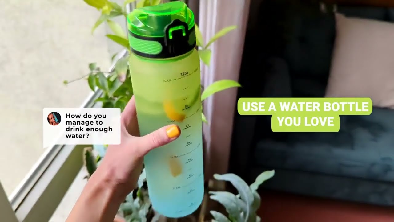 Live Infinitely 34oz Water Bottle, Lilypad