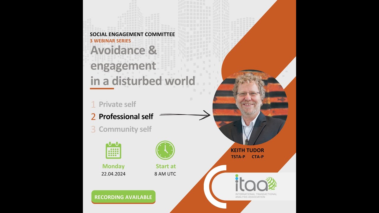 Avoidance & engagement in a disturbed world - Professional self (Keith Tudor)