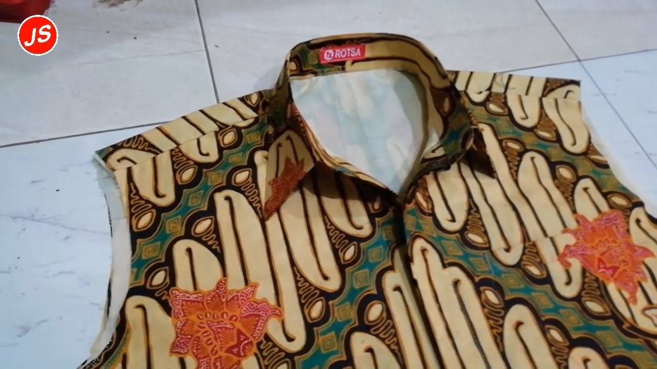 Cara Memasang Kerah Kemeja Pada Kerung Leher Dan Melipat Bagian Bawah Batik | Batik Berfuring Part 7