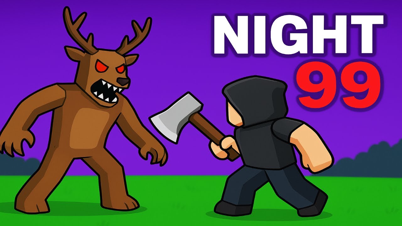 حاولت اعيش 99 يوم ف اصعب ماب في روبلوكس! الغزاله ام رجلين كانت هتموتني 😱| 99 Nights in the Forest