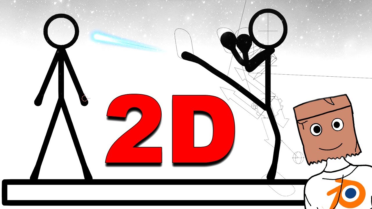كيف تصنع جهاز تحريك لشخصية (2D) في Blender