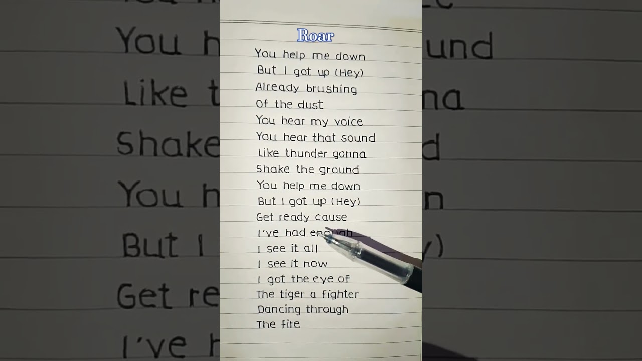 Roar ~ Katy Perry (Lyrics) #shorts #lyrics #song