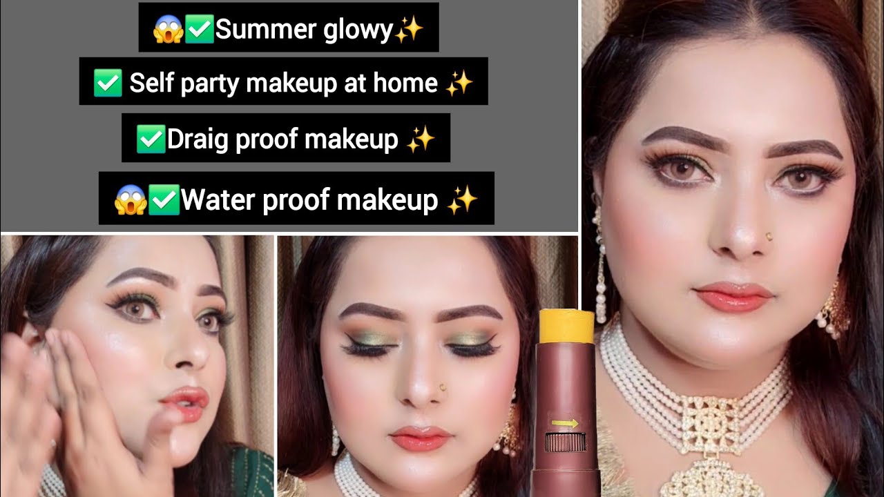 Olivia pan stick से पार्टी makeup कैसे करें?How To Apply olivia pan stick|Self party makeup tutorial